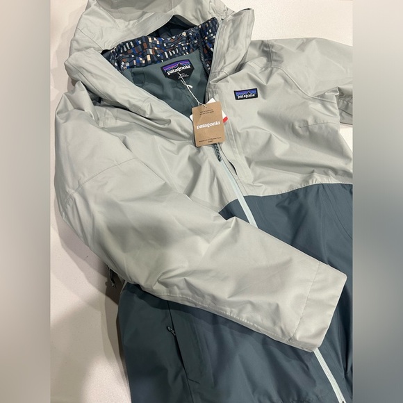 Patagonia Women's M Medium 3-in-1 Powder Town Jacket Ski Sleet Green Grey NWT - Picture 7 of 14